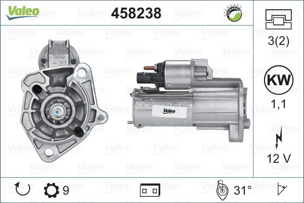 Valeo 458238 - Стартер vvparts.bg