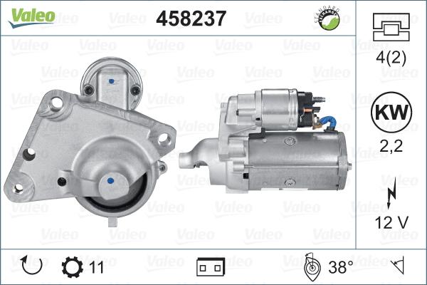 Valeo 458237 - Стартер vvparts.bg