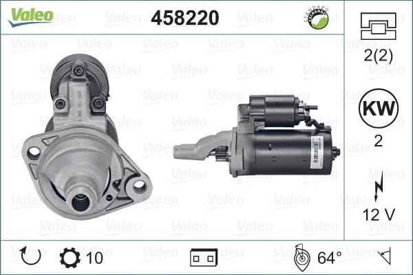 Valeo 458220 - Стартер vvparts.bg