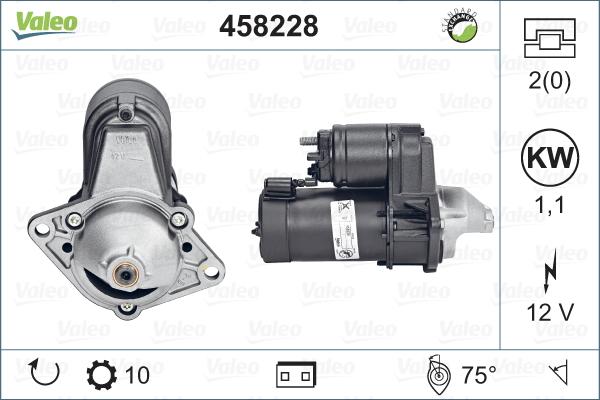 Valeo 458228 - Стартер vvparts.bg