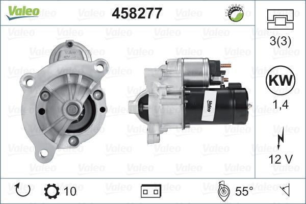 Valeo 458277 - Стартер vvparts.bg