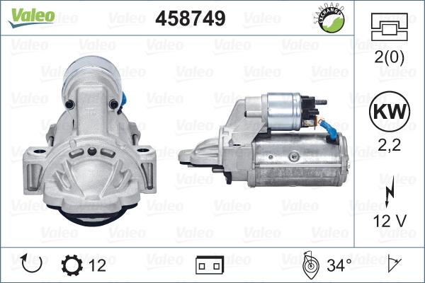 Valeo 458749 - Стартер vvparts.bg