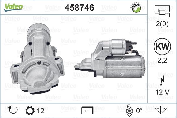 Valeo 458746 - Стартер vvparts.bg