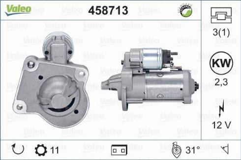 Valeo 458713 - Стартер vvparts.bg