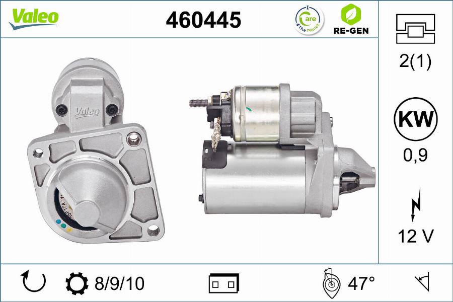 Valeo 460445 - Стартер vvparts.bg