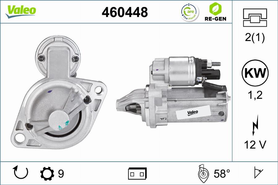 Valeo 460448 - Стартер vvparts.bg