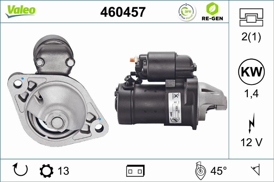 Valeo 460457 - Стартер vvparts.bg