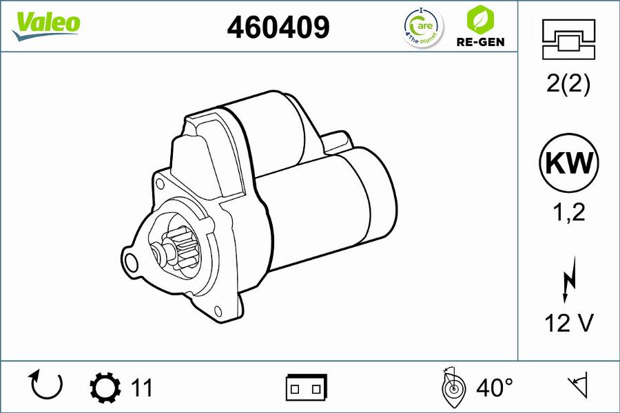 Valeo 460409 - Стартер vvparts.bg