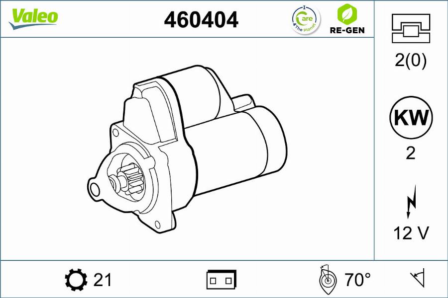 Valeo 460404 - Стартер vvparts.bg