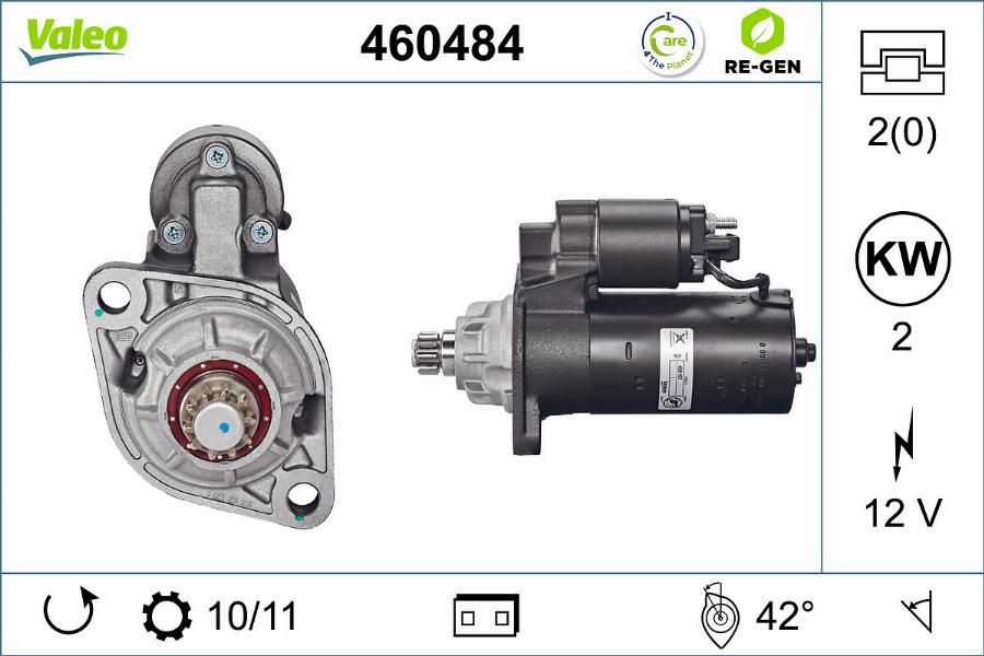 Valeo 460484 - Стартер vvparts.bg