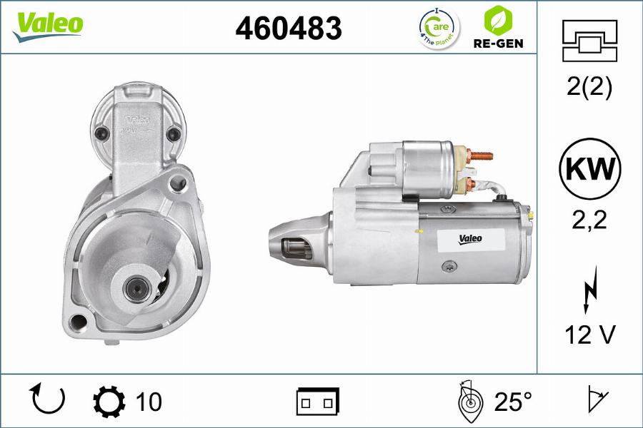 Valeo 460483 - Стартер vvparts.bg