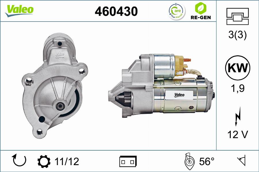 Valeo 460430 - Стартер vvparts.bg