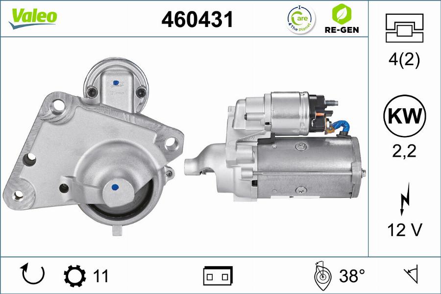 Valeo 460431 - Стартер vvparts.bg