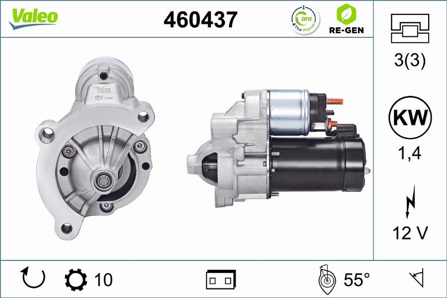 Valeo 460437 - Стартер vvparts.bg