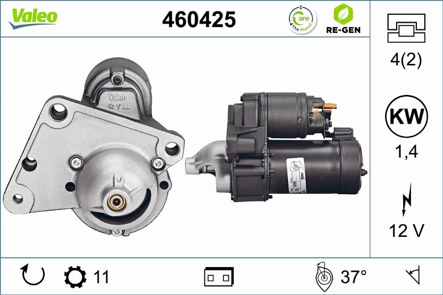 Valeo 460425 - Стартер vvparts.bg