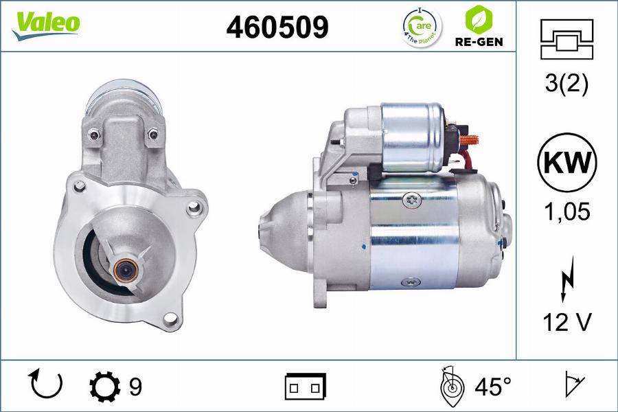 Valeo 460509 - Стартер vvparts.bg