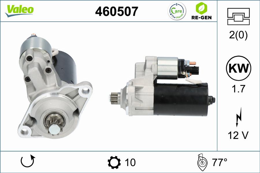 Valeo 460507 - Стартер vvparts.bg