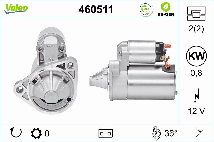 Valeo 460511 - Стартер vvparts.bg