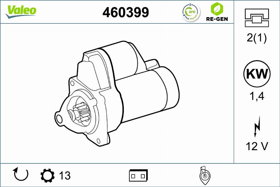 Valeo 460399 - Стартер vvparts.bg