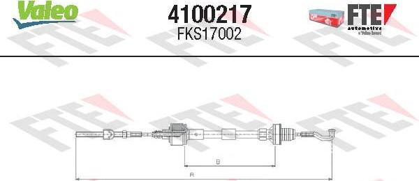 Valeo 4100217 - Въжен механизъм, задействане на съединителя vvparts.bg