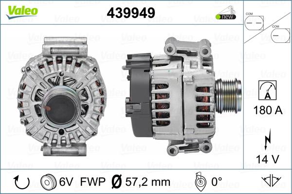 Valeo 439949 - Генератор vvparts.bg