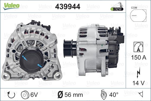 Valeo 439944 - Генератор vvparts.bg