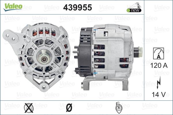 Valeo 439955 - Генератор vvparts.bg