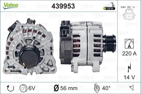 Valeo 439953 - Генератор vvparts.bg