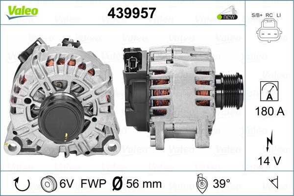 Valeo 439957 - Генератор vvparts.bg