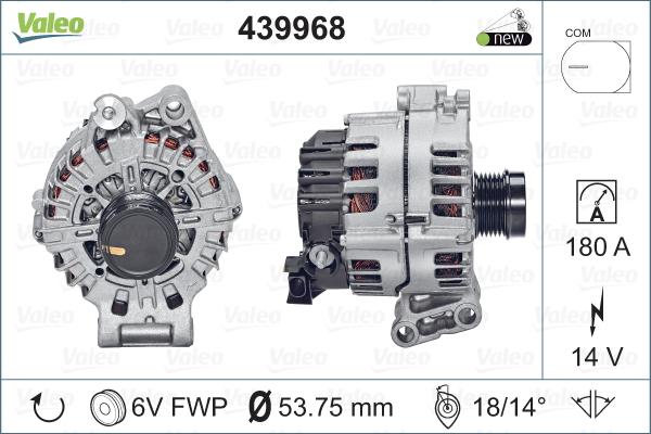 Valeo 439968 - Генератор vvparts.bg