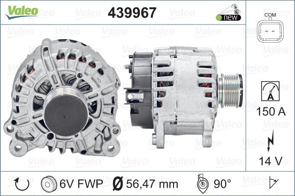 Valeo 439967 - Генератор vvparts.bg