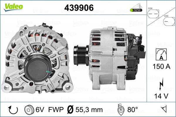 Valeo 439906 - Генератор vvparts.bg