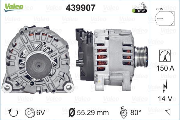 Valeo 439907 - Генератор vvparts.bg