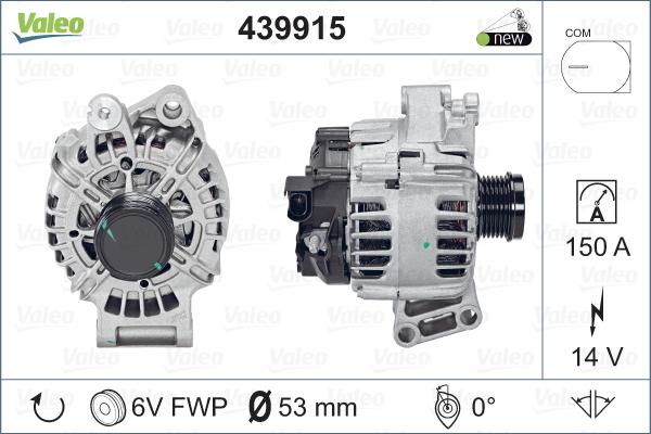 Valeo 439915 - Генератор vvparts.bg