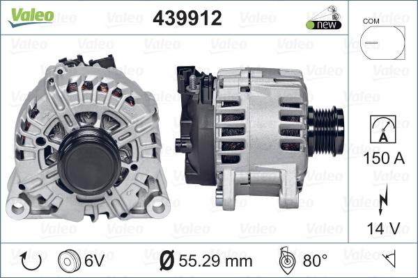 Valeo 439912 - Генератор vvparts.bg