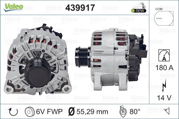 Valeo 439917 - Генератор vvparts.bg