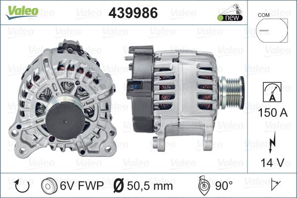 Valeo 439986 - Генератор vvparts.bg