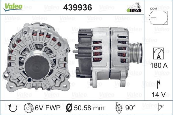 Valeo 439936 - Генератор vvparts.bg