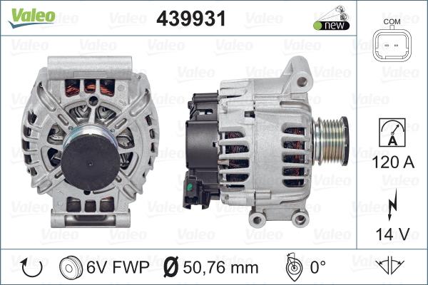 Valeo 439931 - Генератор vvparts.bg