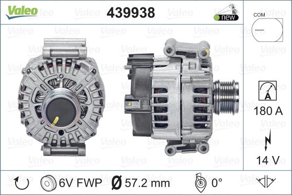 Valeo 439938 - Генератор vvparts.bg