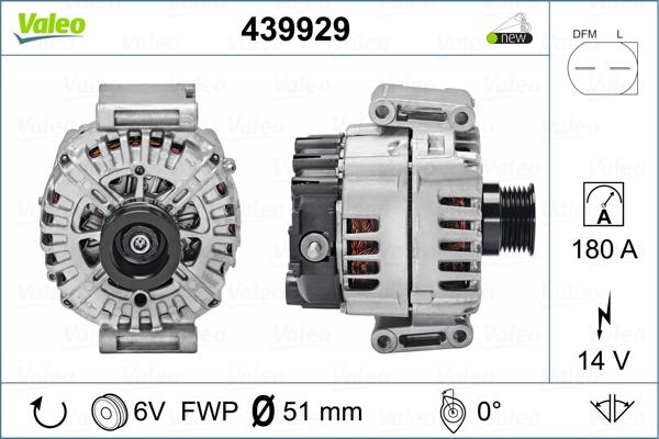 Valeo 439929 - Генератор vvparts.bg