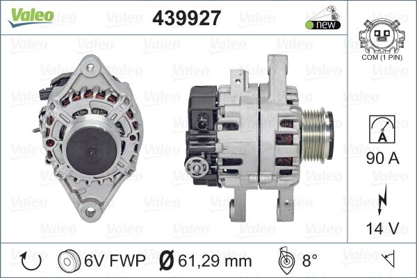 Valeo 439927 - Генератор vvparts.bg