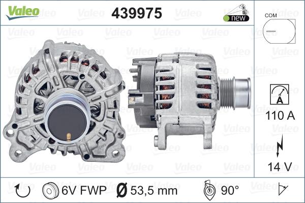 Valeo 439975 - Генератор vvparts.bg