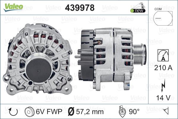 Valeo 439978 - Генератор vvparts.bg