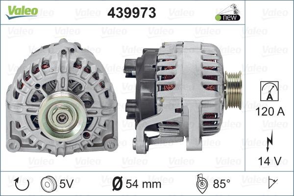 Valeo 439973 - Генератор vvparts.bg