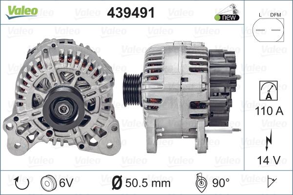 Valeo 439491 - Генератор vvparts.bg