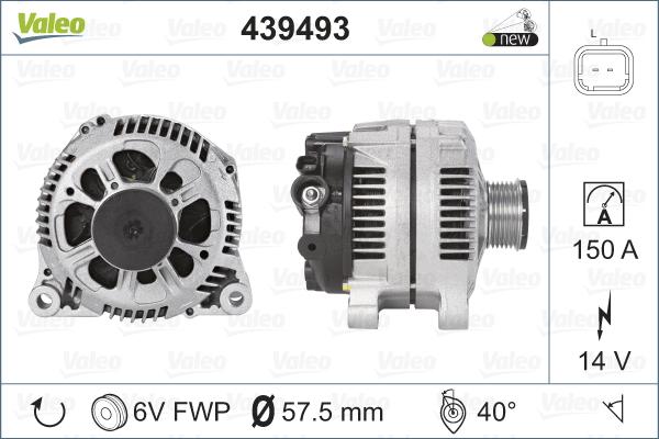 Valeo 439493 - Генератор vvparts.bg