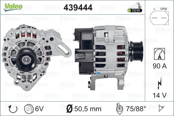 Valeo 439444 - Генератор vvparts.bg