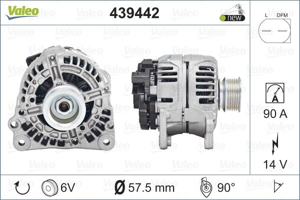 Valeo 439442 - Генератор vvparts.bg