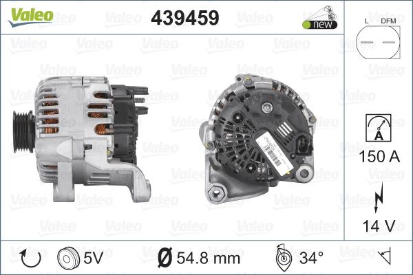 Valeo 439459 - Генератор vvparts.bg